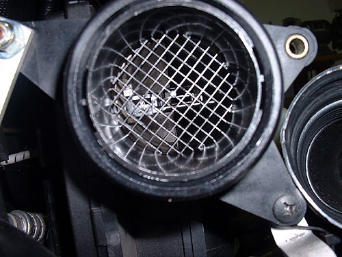 cleaned MAF aspect, behind the protective plastic grid